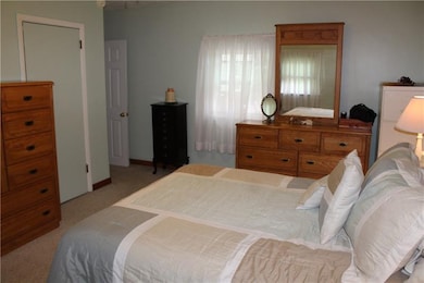 Master bedroom on main floor with two closets.