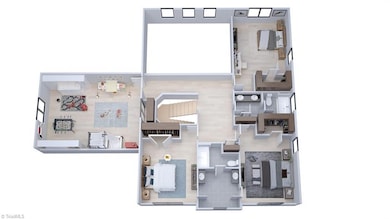 Second Floor 3D Rendering