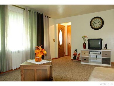 Living Room. New front door.