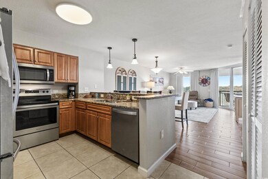 Kitchen with appliances with stainless steel finis