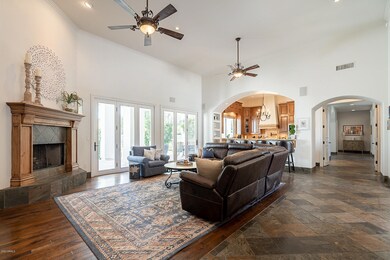 Family Room with doors to backyard