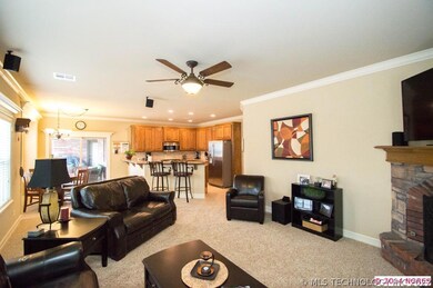 View of Downstairs living room, dining and open ki