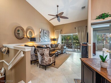Spacious and bright living area with high ceilings