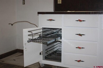 Pull out drawers in kitchen