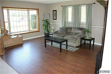 Living room with bay window