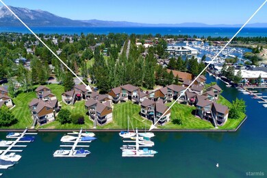 Boat dock in relation to house