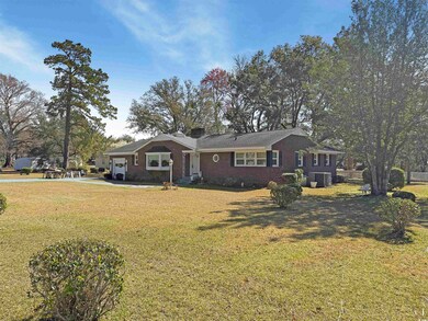 Single story home with central AC unit, an attache