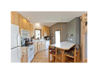 Kitchen. Bright open kitchen with Maple cabinets a
