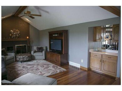 Family Room Family room with Cathedral ceiling, dr