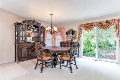Spacious dining room.