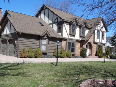 Exterior Front with view of Two Car Garage