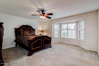 Master bedroom with bay window