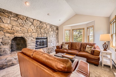 Living Room Floor to Ceiling Woodburning Stone Fir