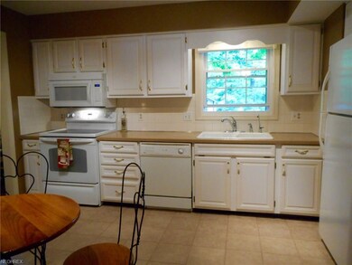 Kitchen overlooks back patio and yard. Plenty of c