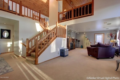 Stairs to loft family room