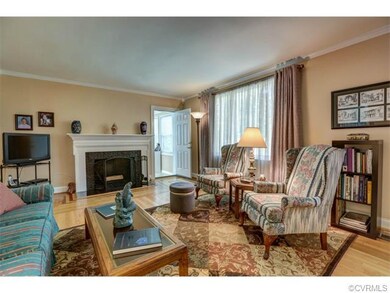 Beautiful family room with oak floors with cherry 