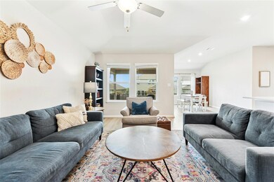 Living room featuring wood finished floors, ceili