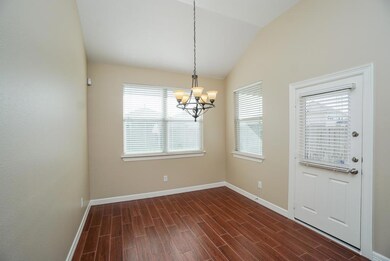 Spacious dining area has nice views of the exterior.