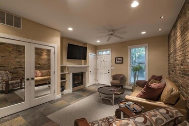 Fireplace and Door