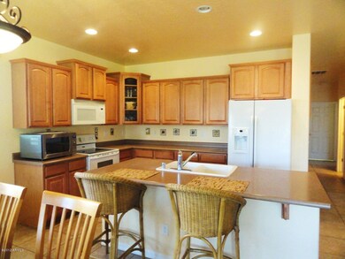 Kitchen with maple cabinets