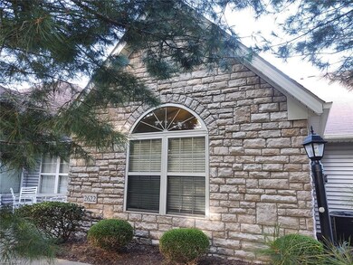 Front of condo with patio