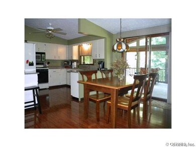 Kitchen Dining. Vaulted ceiling in the Kitchen wit