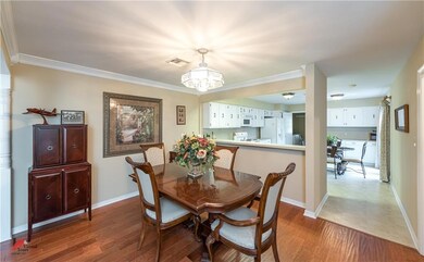Large and convenient dining room with room for a c