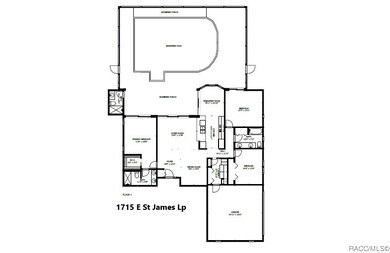 Nice split floorplan with living in the center of