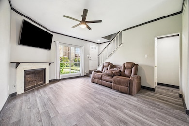 Light and bright living room with wood burning fir