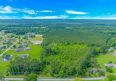 Drone / aerial view of a heavily wooded area