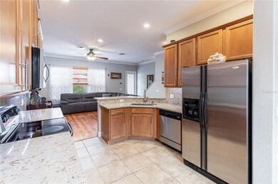 Kitchen with new quartz countertops