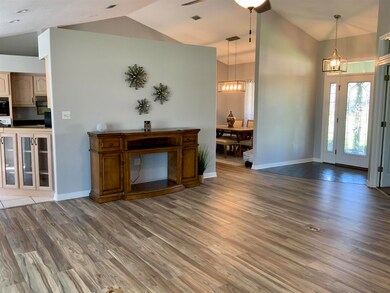 Looking into the dining room and Foyer