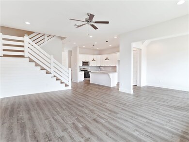 Spacious, open concept kitchen and living area