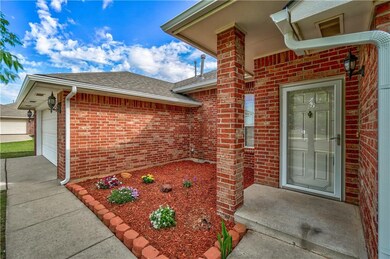 Beautiful flower bed and front entrance