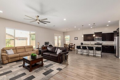 Kitchen overlooks Great Rm