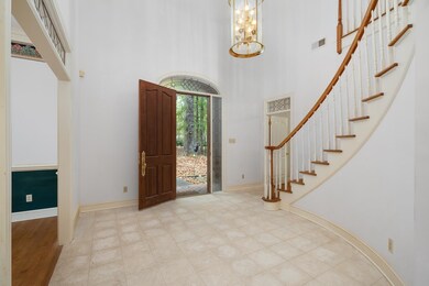 Foyer entrance featuring light wood-type flooring,