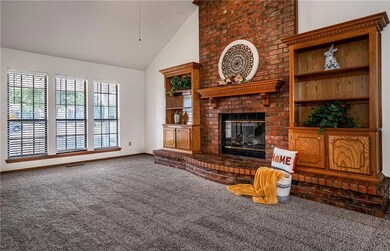 Living Room w/Built-in Shelves