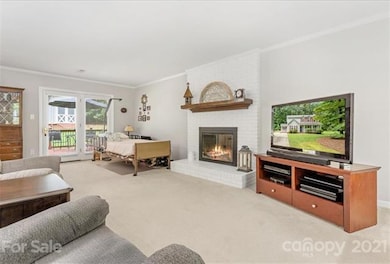 Living Room with Gorgeous White Fireplace