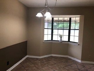 Dining area with nice bay window