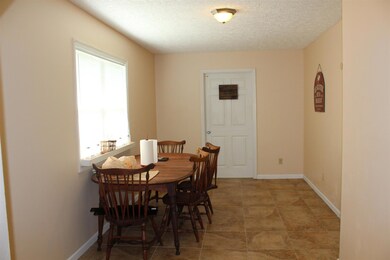 Dining area with new tile.