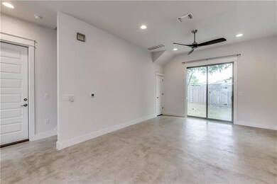 Unfurnished room featuring a ceiling fan, recesse