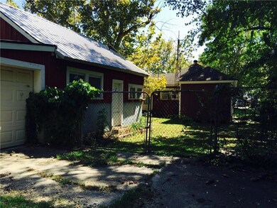 Garage entrance and rear of property