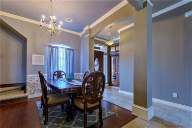 Beautiful wood flooring in the formal dining area.