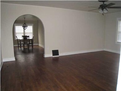 Looking in the from the front door to the living a