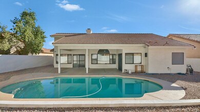 Large backyard with pool