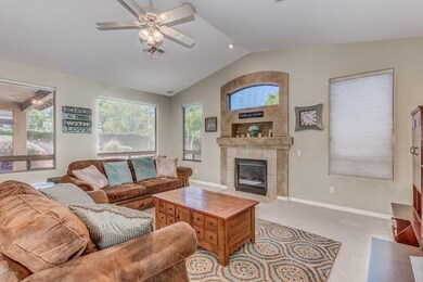 family with fireplace