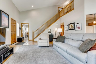 Office or spare bedroom on the main; stairs up to