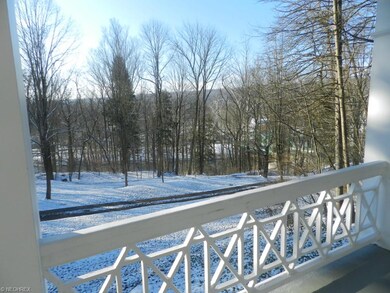 A winter view of the river from the upper porch.  