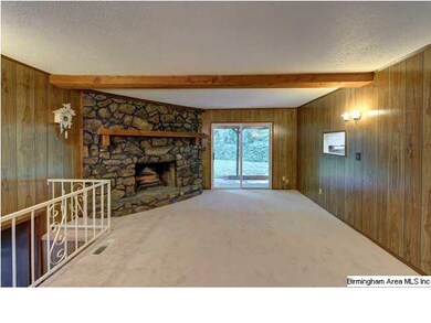 Wonderful wood-burning stone fireplace with gas st