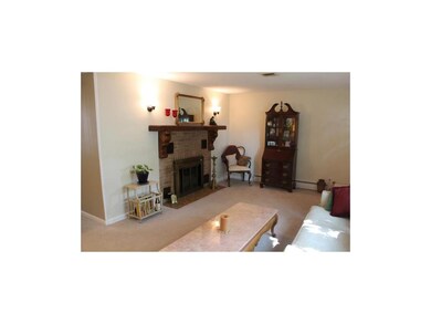 Formal Living Room With Wood Burning Fireplace